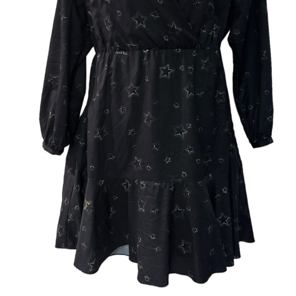 Hutch Star Print Desk to Dinner Puff Sleeve Fit & Flare Office Night Out Dress - Picture 10 of 16